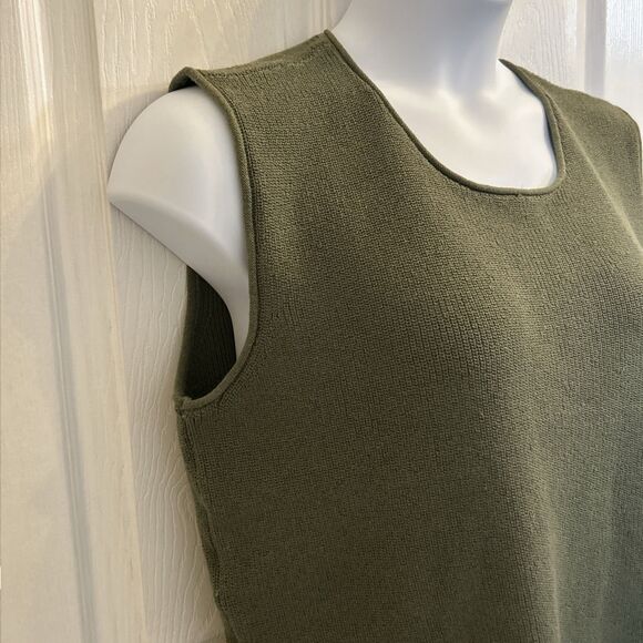 NWT Time & Tru Women’s Sweater Tank Top Green Knit Sleeveless Shirt Size XL 16-1 - Picture 7 of 16
